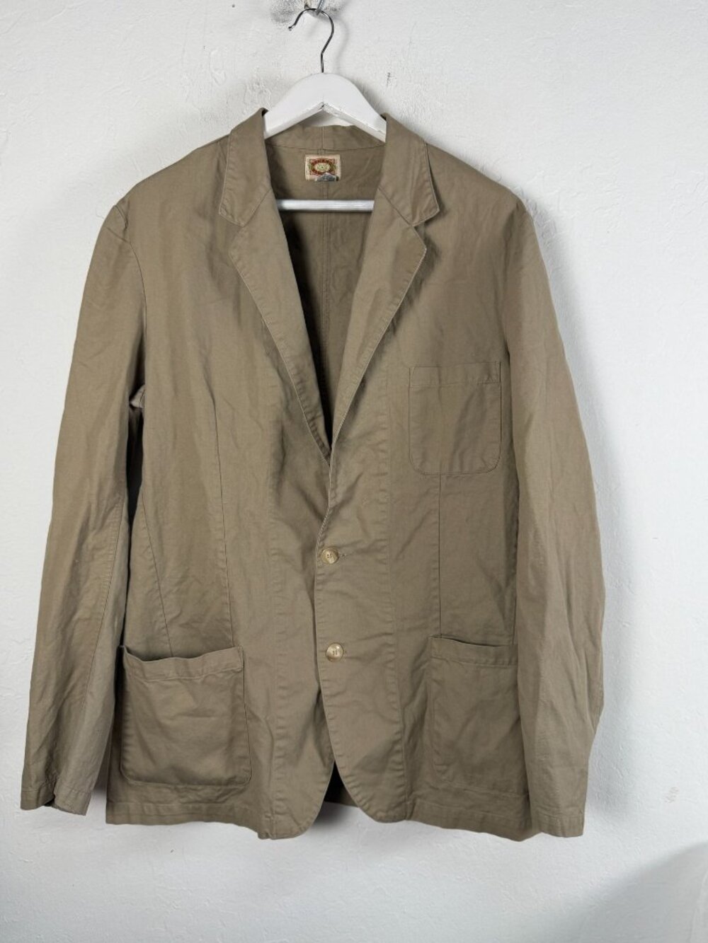 Vintage Banana Republic Mill Valley Mens Khaki Cotton Chore Jacket Large Italy